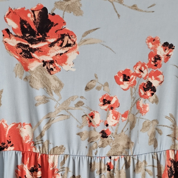 Floral Blue Maxi Skirt - Picture 2 of 7